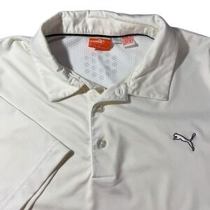 Puma Men's XL Performance Golf Polo Shirt Cream Short Sleeve‎